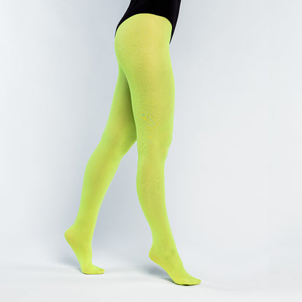 E-Carnavalskleding.nl Neon groene panty niet doorschijnend