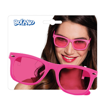 E-Carnavalskleding.nl Neon roze bril Dance