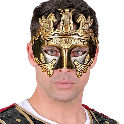 E-Carnavalskleding.nl Oogmasker grieks/romeins goud Mats