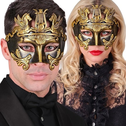 E-Carnavalskleding.nl Oogmasker grieks/romeins goud Mats