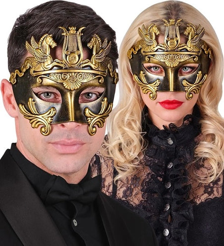 E-Carnavalskleding.nl Oogmasker grieks/romeins goud Mats