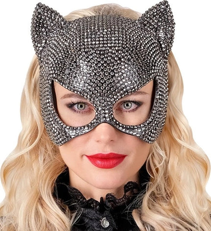 E-Carnavalskleding.nl Oogmasker kat strass Niek