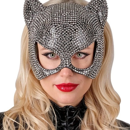 E-Carnavalskleding.nl Oogmasker kat strass Niek