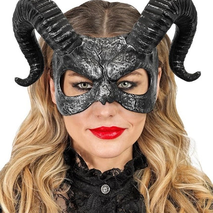 E-Carnavalskleding.nl Oogmasker met hoorn Ruben