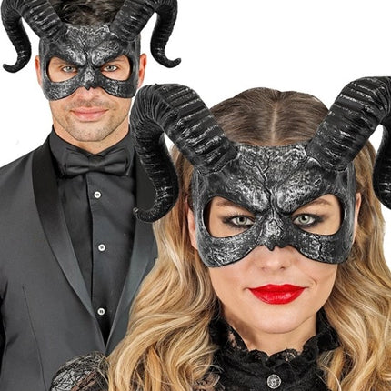 E-Carnavalskleding.nl Oogmasker met hoorn Ruben