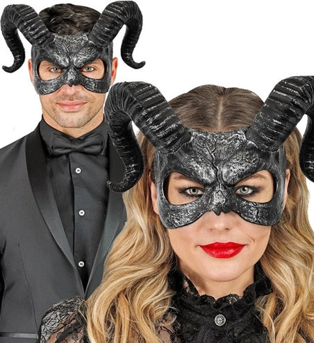 E-Carnavalskleding.nl Oogmasker met hoorn Ruben