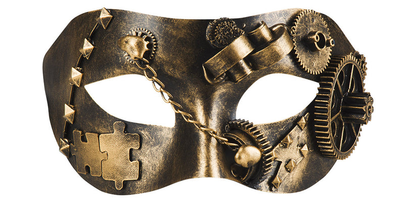 E-Carnavalskleding.nl Oogmasker Steampunk brons luxe