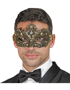 E-Carnavalskleding.nl Oogmasker theater goud Bente