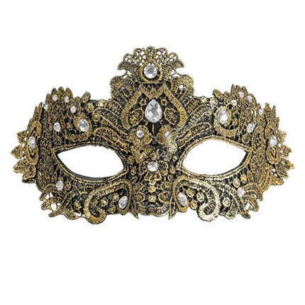 E-Carnavalskleding.nl Oogmasker theater goud Bente
