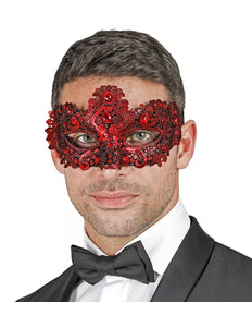 E-Carnavalskleding.nl Oogmasker theater rood Lynn