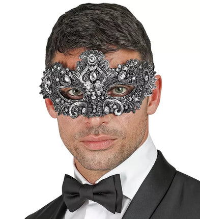 E-Carnavalskleding.nl Oogmasker theater zilver Jesse