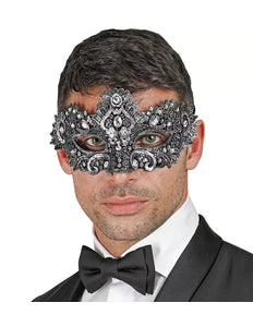 E-Carnavalskleding.nl Oogmasker theater zilver Jesse