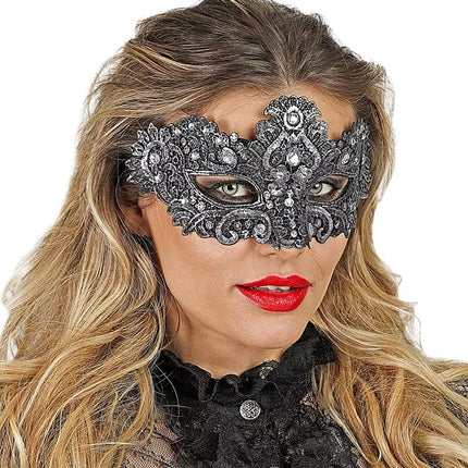 E-Carnavalskleding.nl Oogmasker theater zilver Jesse