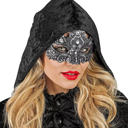 E-Carnavalskleding.nl Oogmasker theater zilver Jesse