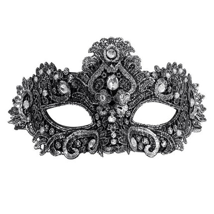 E-Carnavalskleding.nl Oogmasker theater zilver Jesse