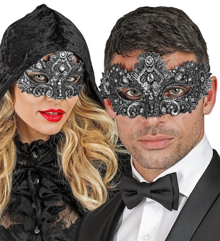 E-Carnavalskleding.nl Oogmasker theater zilver Jesse