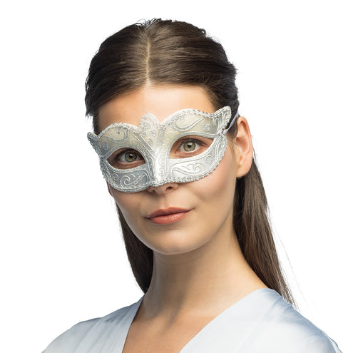 E-Carnavalskleding.nl Oogmasker Venice felina zilver