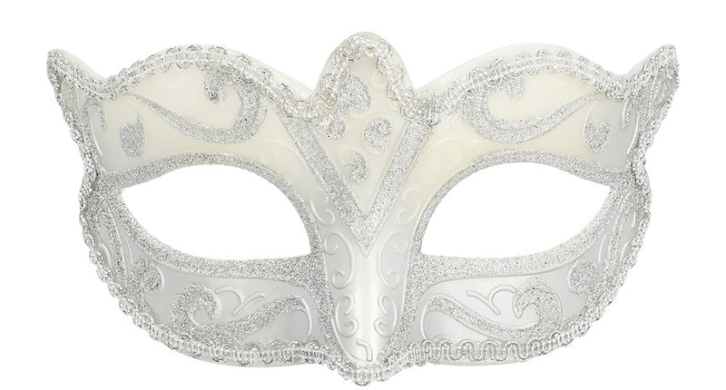E-Carnavalskleding.nl Oogmasker Venice felina zilver