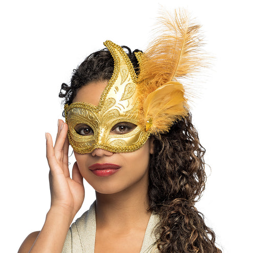 E-Carnavalskleding.nl Oogmasker Venice prezioso goud