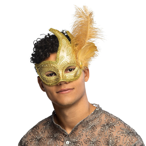 E-Carnavalskleding.nl Oogmasker Venice prezioso goud