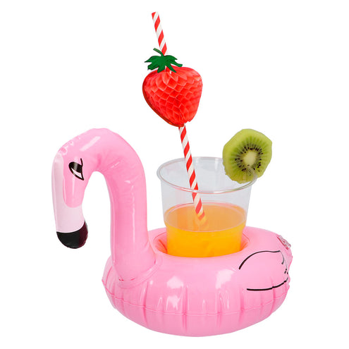 E-Carnavalskleding.nl Opblaasbare bekerhouder Flamingo