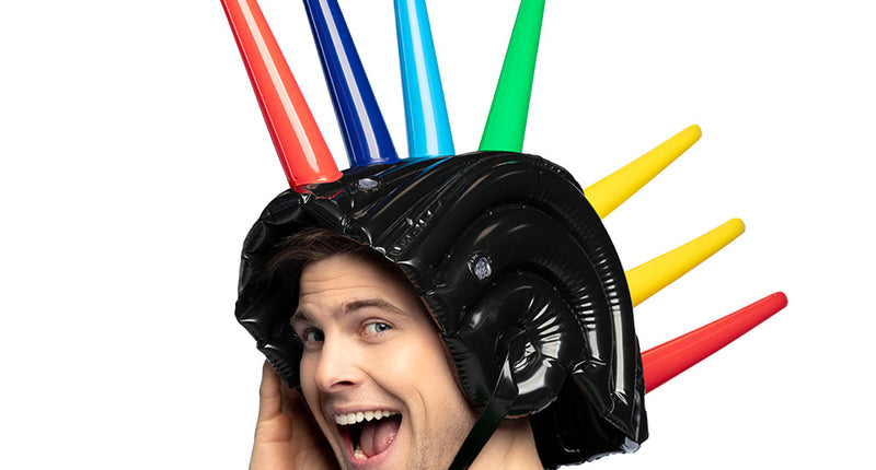 E-Carnavalskleding.nl Opblaasbare spikes helm