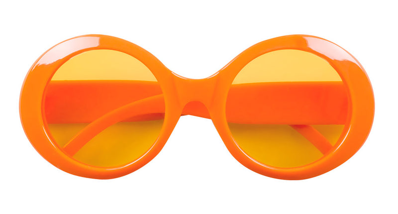 E-Carnavalskleding.nl Oranje bril disco Jackie neon