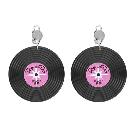 E-Carnavalskleding.nl Paar oorbellen Disco LP
