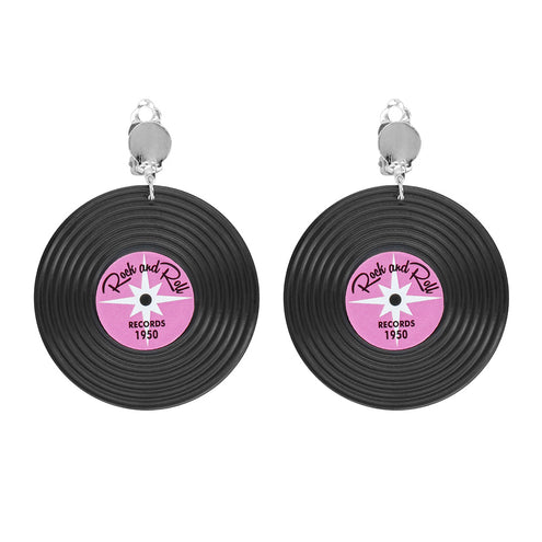 E-Carnavalskleding.nl Paar oorbellen Disco LP
