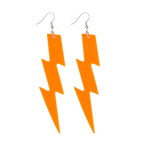 E-Carnavalskleding.nl Paar oorbellen Flash neon oranje