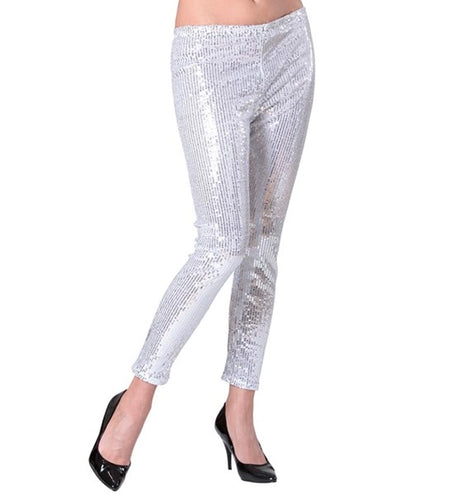 E-Carnavalskleding.nl Pailletten legging zilver Milou