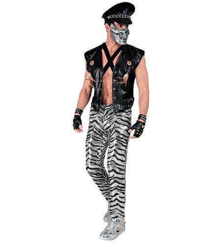 E-Carnavalskleding.nl Paillettenbroek heren zebra