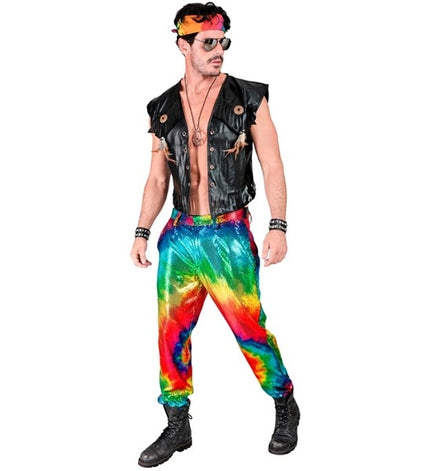 E-Carnavalskleding.nl Paillettenbroek tye die kostuum Niek