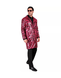 E-Carnavalskleding.nl Paillettenjas dierenprint roze