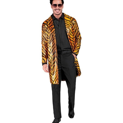 E-Carnavalskleding.nl Paillettenjas tijger Teddy