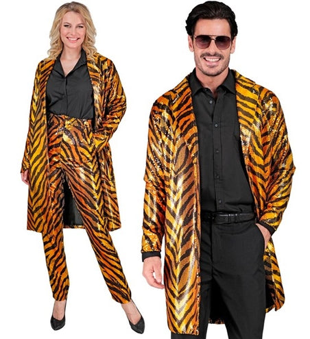 E-Carnavalskleding.nl Paillettenjas tijger Teddy