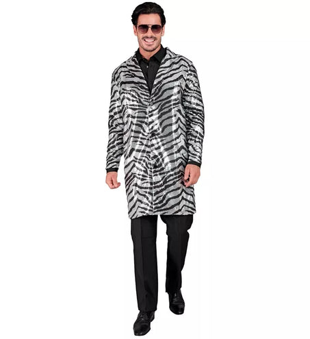 E-Carnavalskleding.nl Paillettenjas zebra Zack