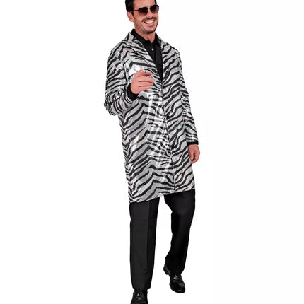 E-Carnavalskleding.nl Paillettenjas zebra Zack