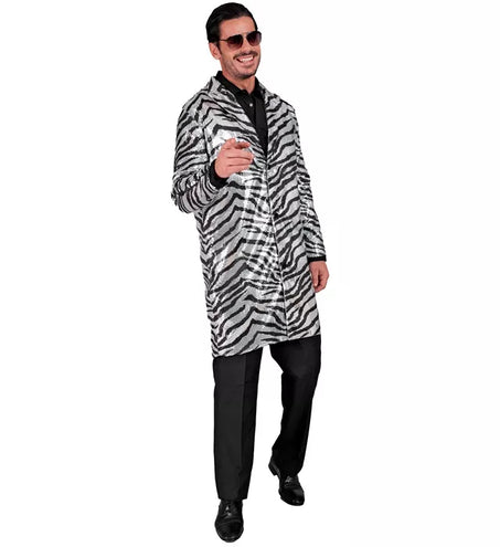 E-Carnavalskleding.nl Paillettenjas zebra Zack