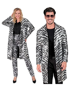 E-Carnavalskleding.nl Paillettenjas zebra Zack