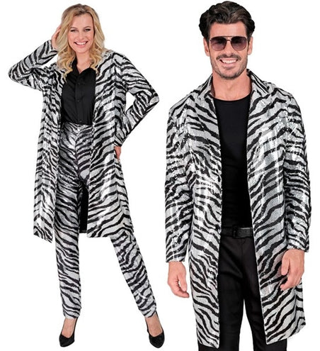 E-Carnavalskleding.nl Paillettenjas zebra Zack