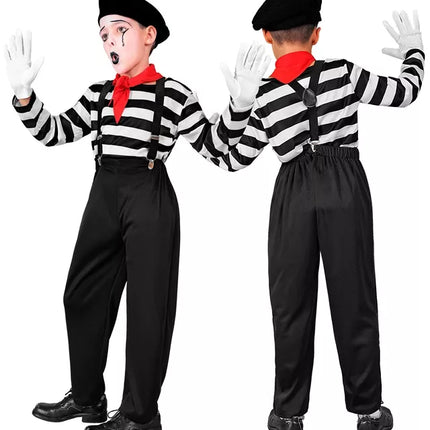E-Carnavalskleding.nl Pantomime jongen kostuum Niels kind