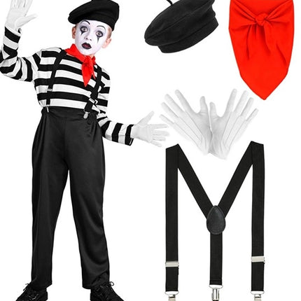 E-Carnavalskleding.nl Pantomime jongen kostuum Niels kind