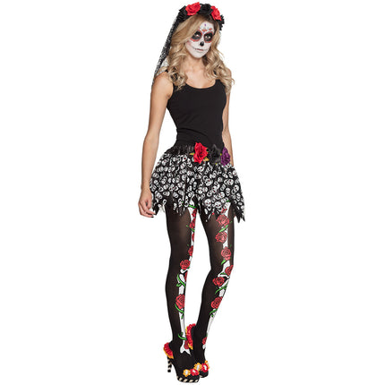 E-Carnavalskleding.nl Panty Day of the death La Muerte