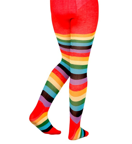 E-Carnavalskleding.nl Panty gestreept regenboog kind