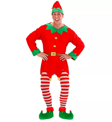E-Carnavalskleding.nl Panty gestreept rood / wit Elf