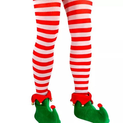 E-Carnavalskleding.nl Panty gestreept rood / wit Elf