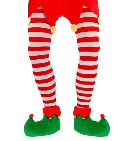 E-Carnavalskleding.nl Panty gestreept rood / wit Elf