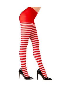 E-Carnavalskleding.nl Panty gestreept rood / wit one size Elf
