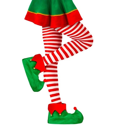 E-Carnavalskleding.nl Panty gestreept rood / wit one size Elf